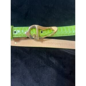 Women's Genuine Snakeskin Green Golf Belt  SMALL NWT